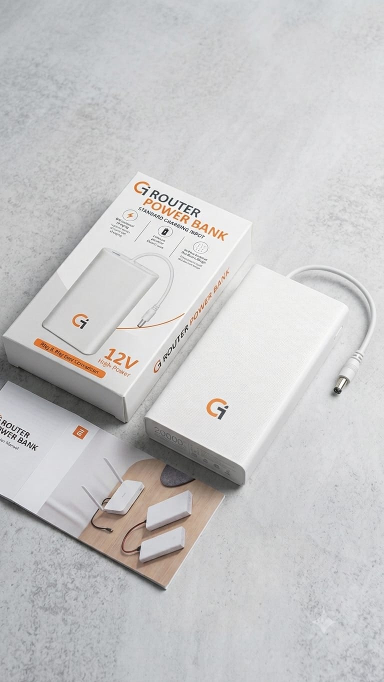 12V Router Power Bank – Mini UPS Backup